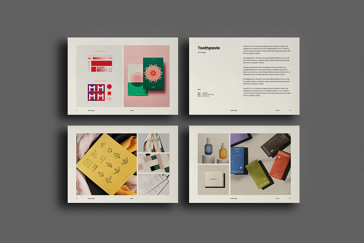 brochure clean creative designer graphic design  minimal portfolio template work portfolio