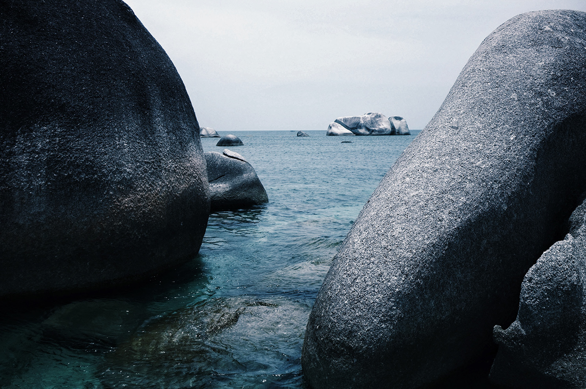 Ocean vintage design Nature indonesia type sea blue adventure belitung Landscape view paradise
