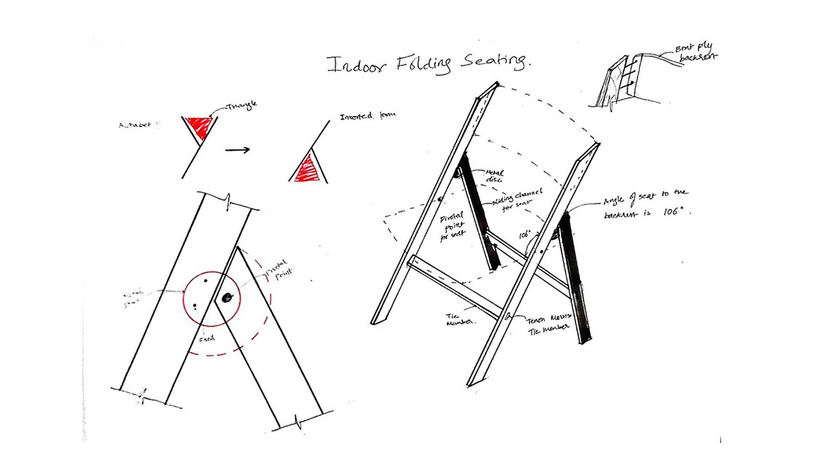 Adobe Portfolio folding chair portable furniture space saving light weight