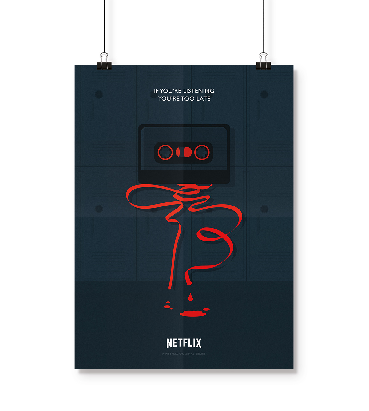 Netflix 13 reasons why poster minimal Fan Art ILLUSTRATION  vector tv