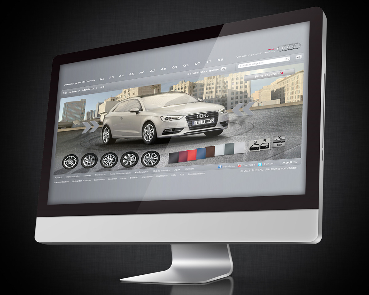 relaunch Website online showcase Kampagne campaign philipp und keuntje Audi fahrkonfigurator