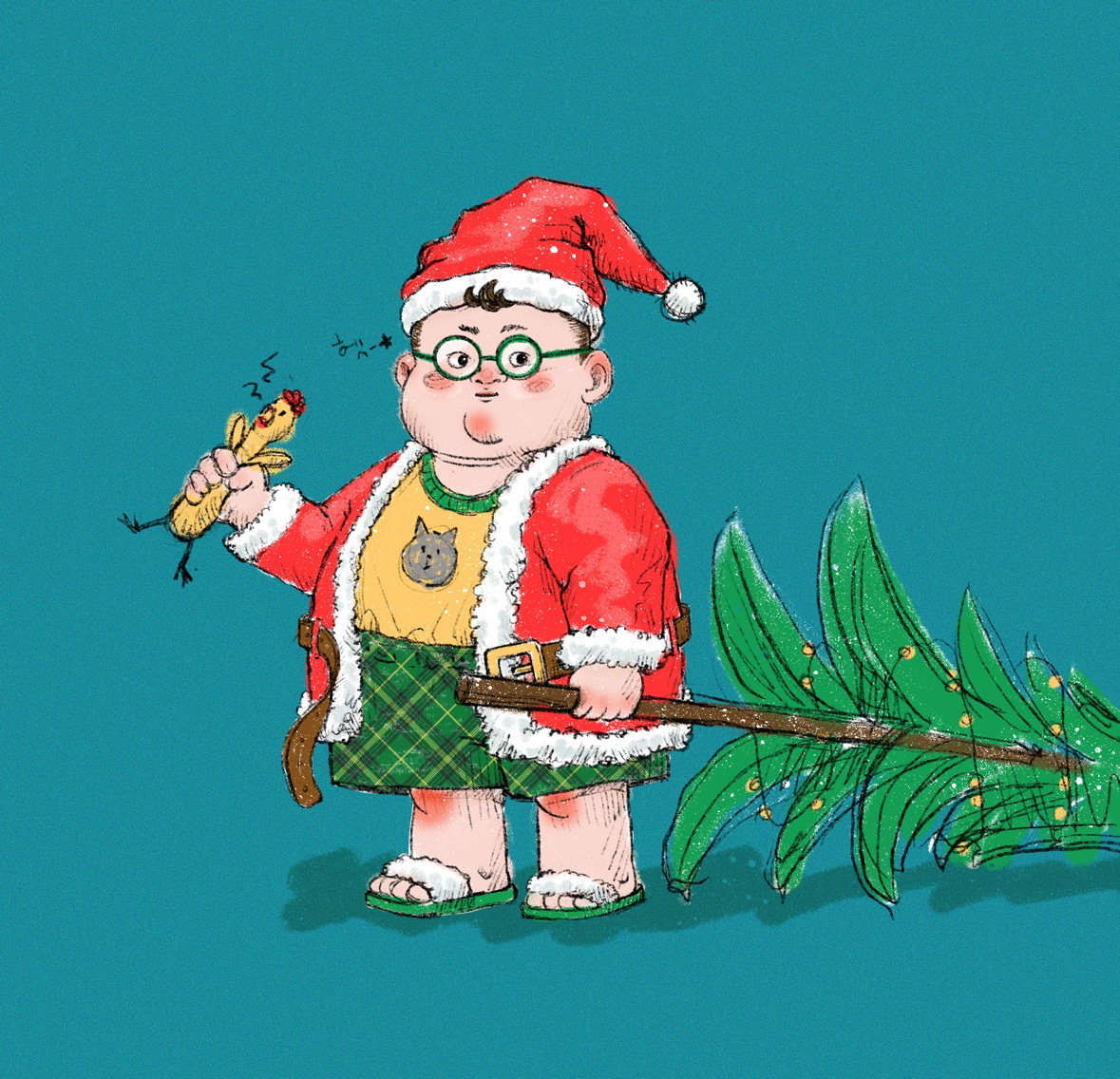 ILLUSTRATION  Character design  cute 3d modeling graphics Character artwork Christmas santa candle