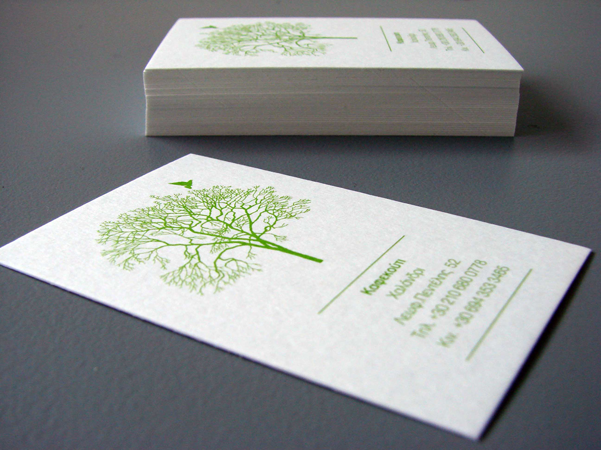 Business Cards cards White green pantone coffee shop