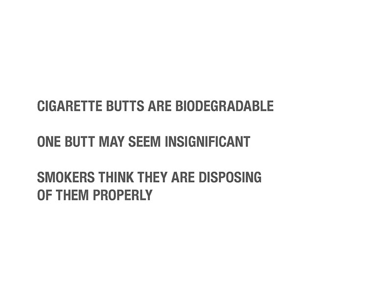 Cigarette Butt Litter social change design posters graphics experiments Case Study