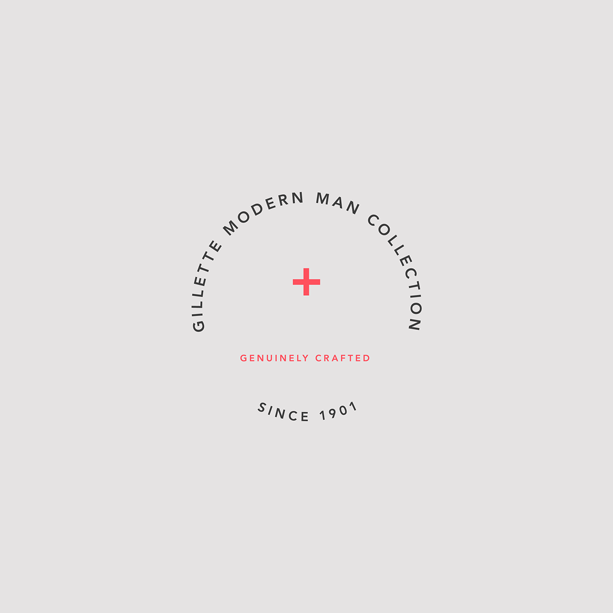 Web type Layout print modern clean simple elegant GILLETTE shave minimal design campaign logo identity