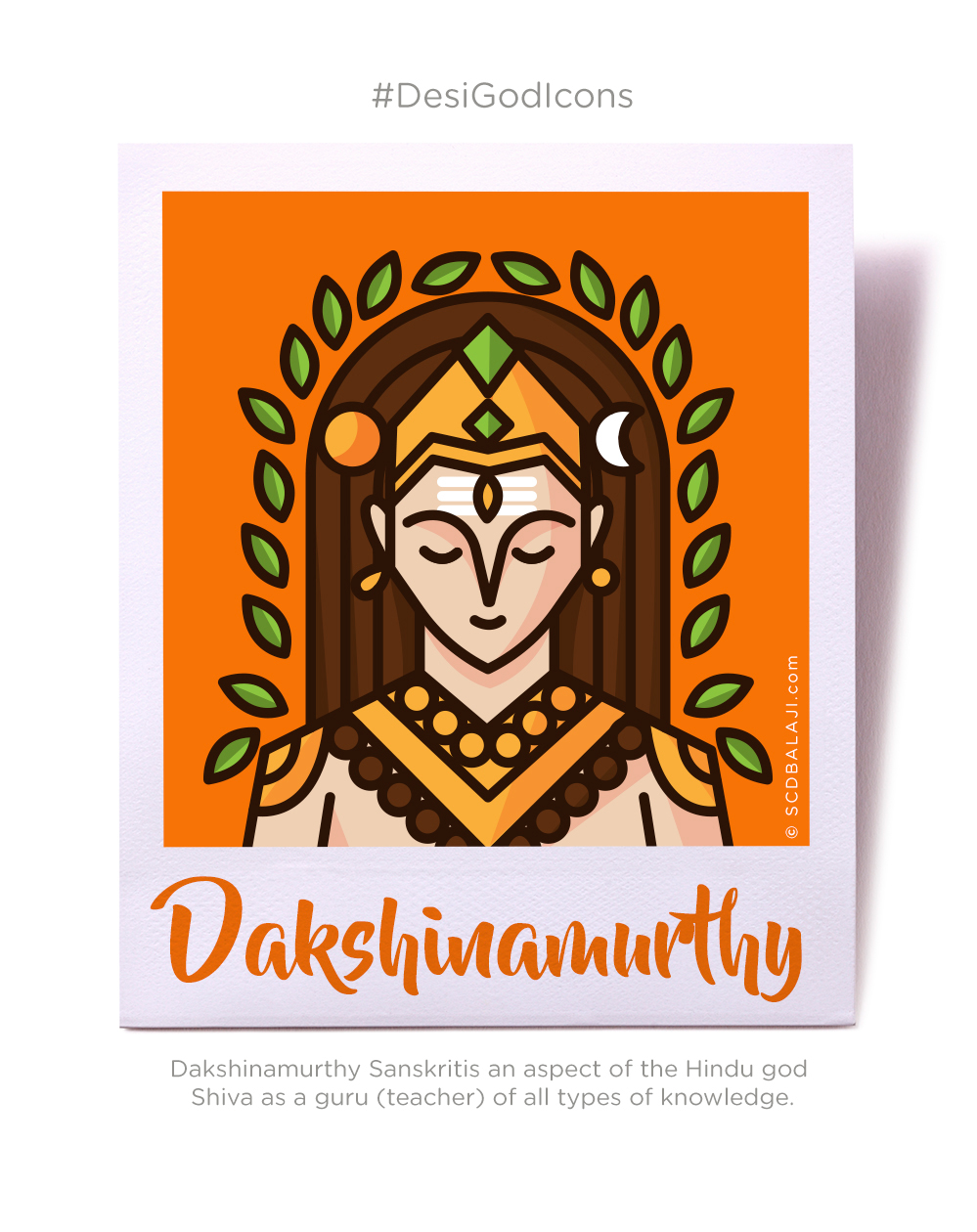 SCD Balaji Desi God Icons Hindu Indian Goddess Hinduism indian illustrator shiva Coimbatore Merchandise Design folk art