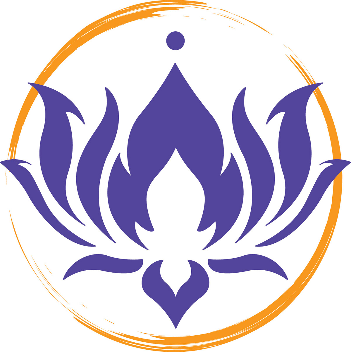 Lotus belly dancing fire dancing bella fusion fire logo purple and orange