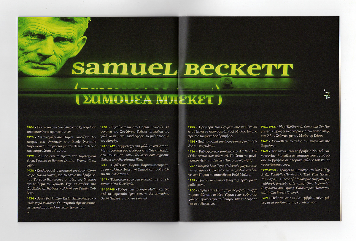 Samuel Beckett happy days theatre brochure