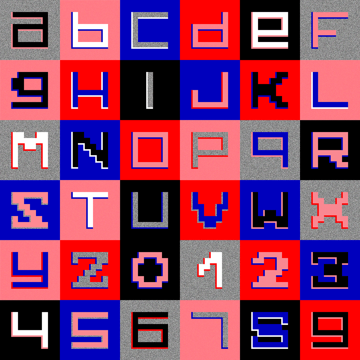 ABC alphabet days daysoftype letter letters number numbers typograph