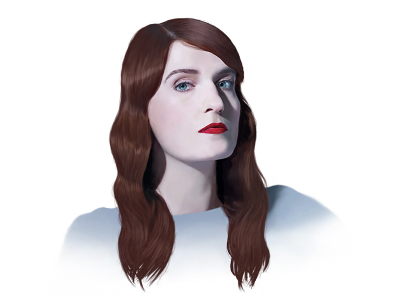 Florence Welch musician portrait digital