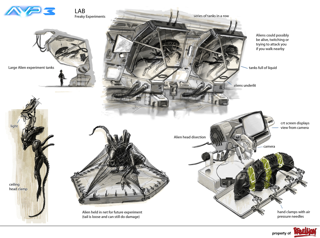 concept aliens predator avp3 experiments pyramid game