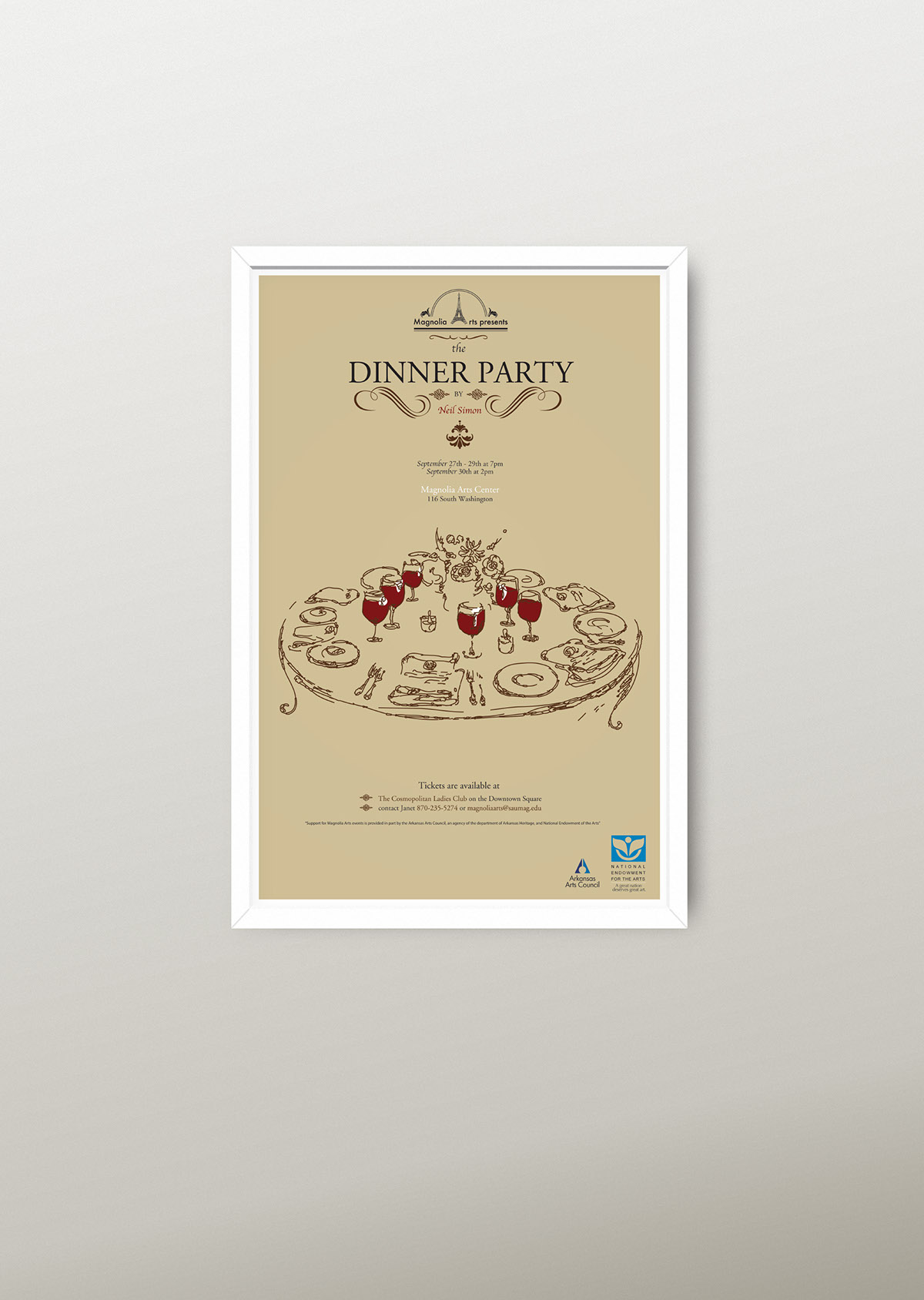 poster The Dinner Party  table Event print detail