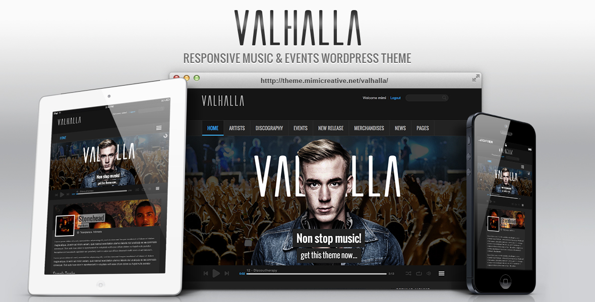 valhalla Valhalla Theme premium theme wordpress theme Music and Event responsive web