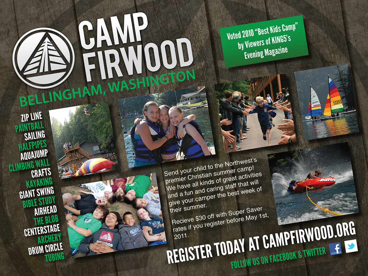 Newspaper Ad Layout Camp Firwood