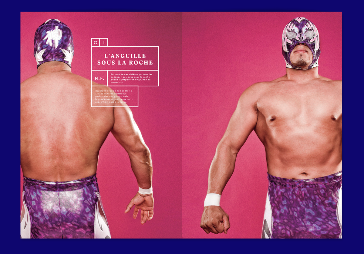 Daniel Chavira Violaine & Jeremy lucha libre mexico red type font typography   editorial