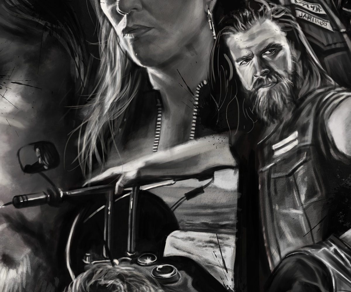 sons of anarchy digital painting Samco