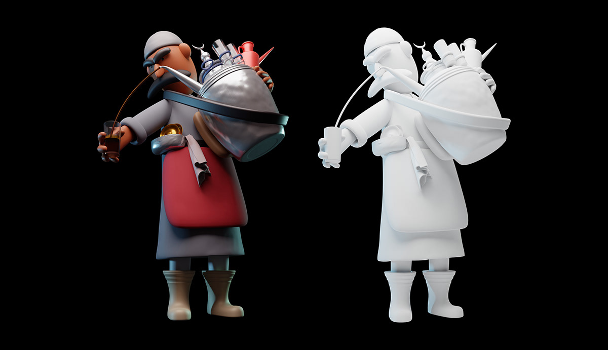 3D blender3d Character design  cycles lighting model modeling