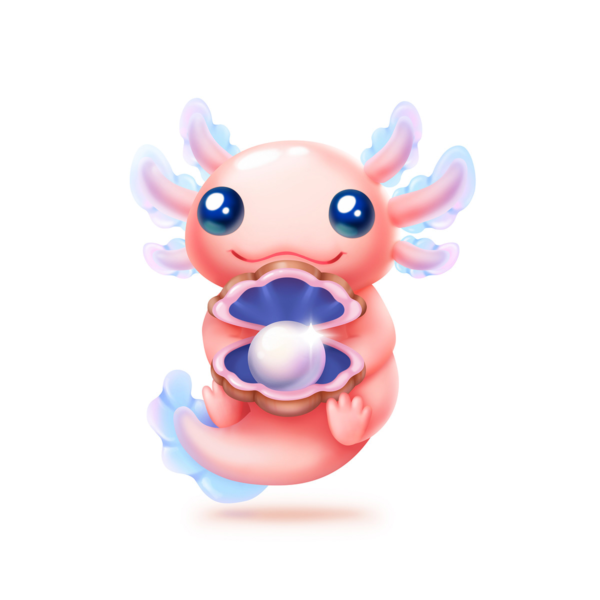 Character design  Digital Art  axolotl cute kawaii Character digital illustration арт vkontakte вк