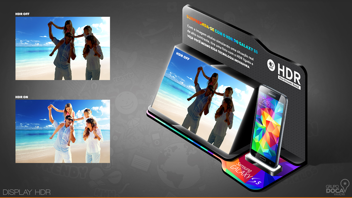 Display PDV Samsung HDR Galaxy S5 marketing  