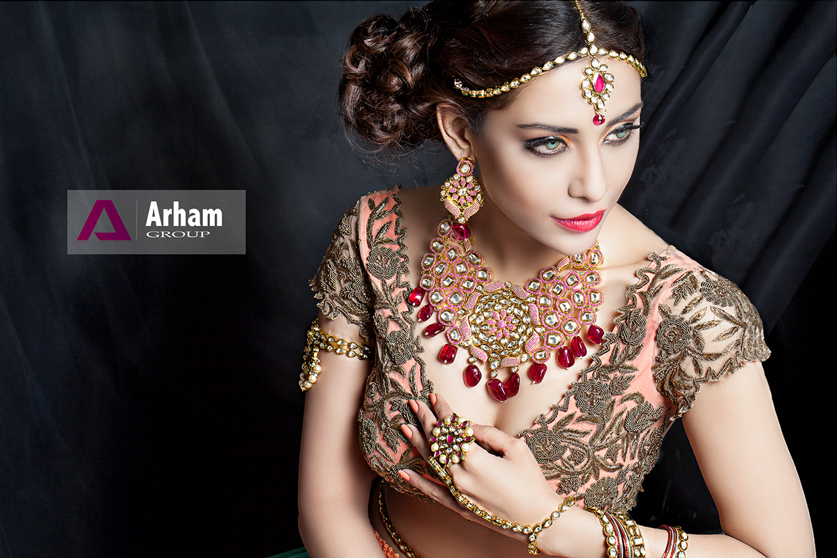 diamond  gold portrait kundan indian bridal styling  fashionphotography makeup
