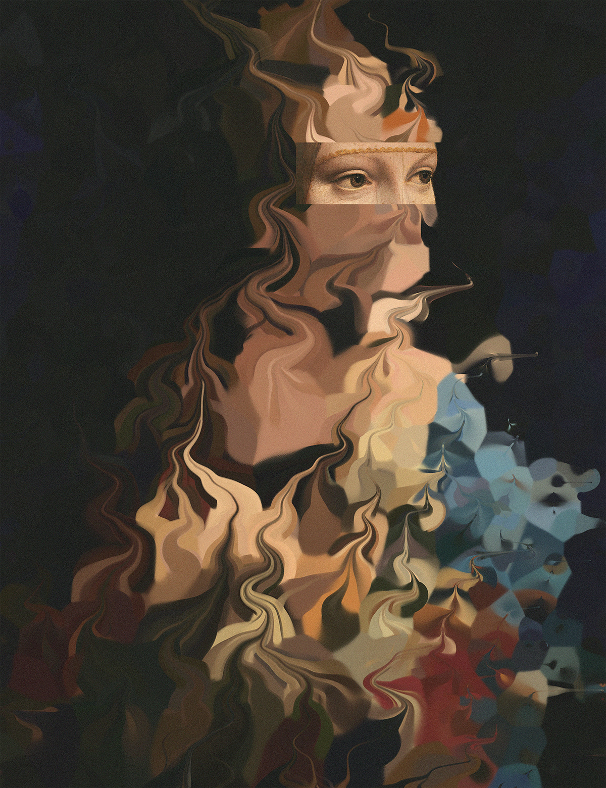 artwork processing abstract generative art graphics geometric portrait poster design