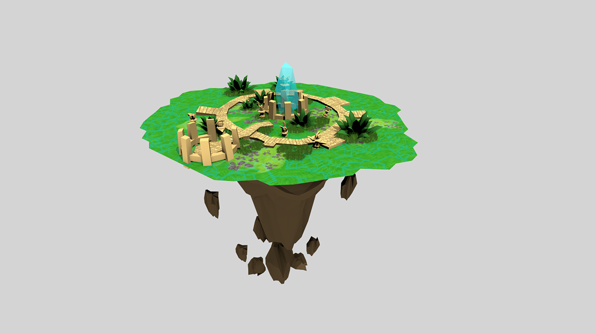 lowpoly 3D game plateform