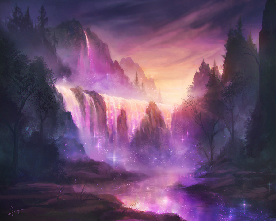 fantasy tower Landscape worlds astral Magic   darkness