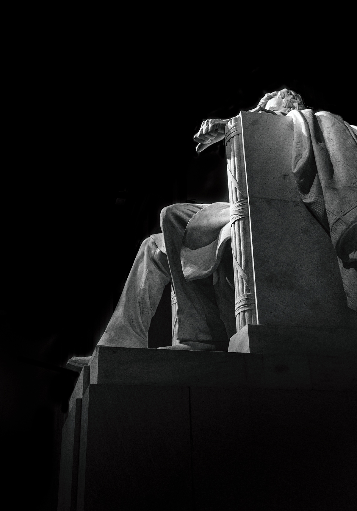 monument black and white lincoln memorial D.C.