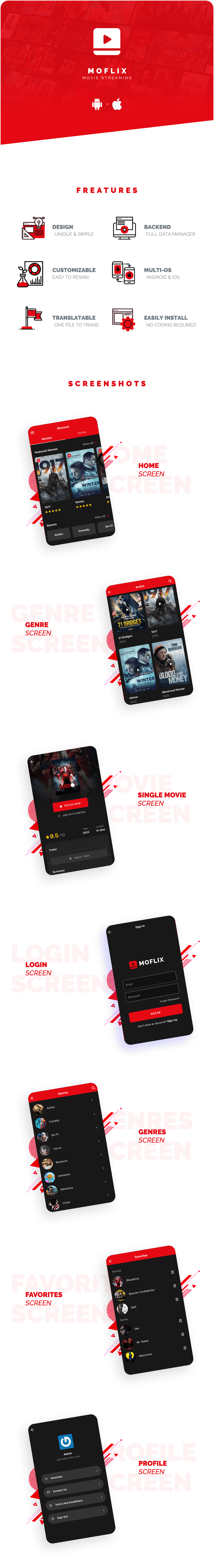 MoFlix Mobile App - React Native - Movies - TV Series - 2