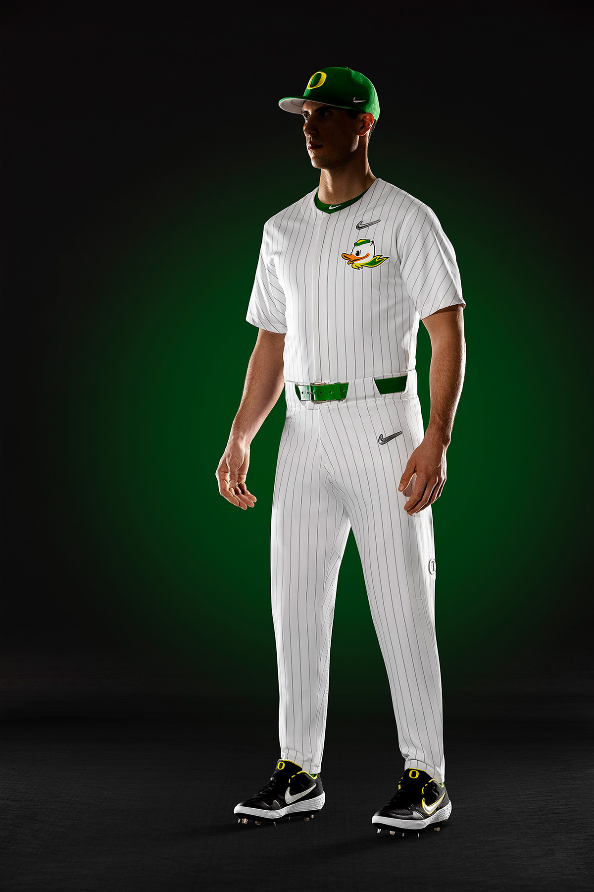 Nike baseball uniform jersey dramatic edgy portrait college NCAA