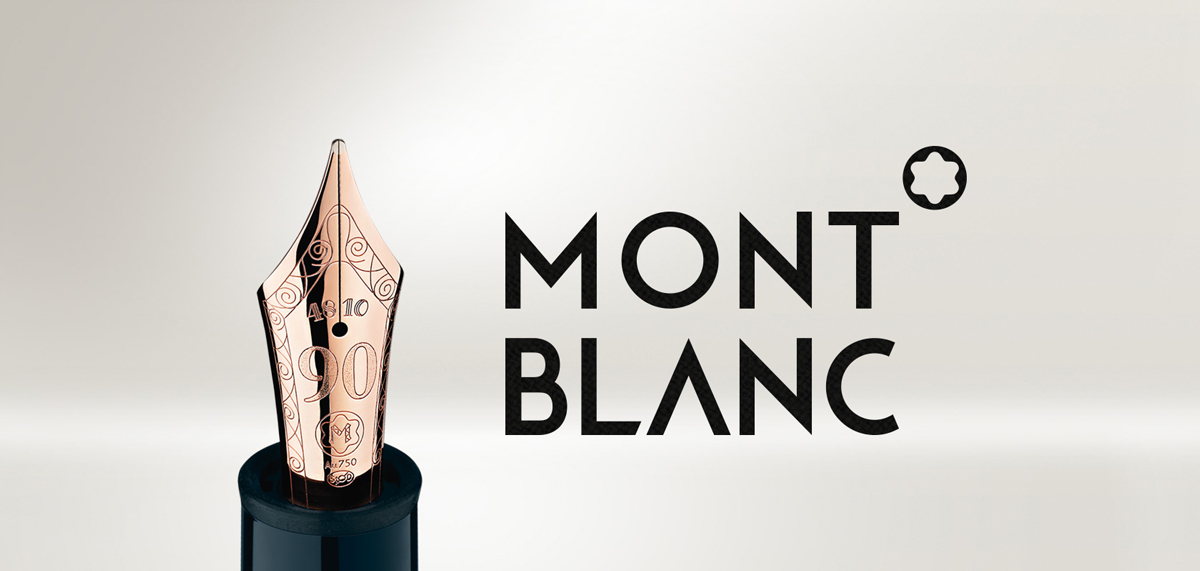 school black montblanc logo concept Rebrand redesign