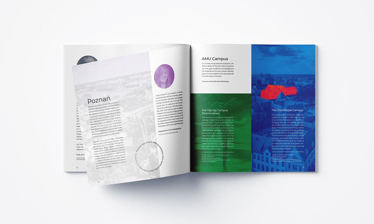 Guide print print design  square brochure students guide University