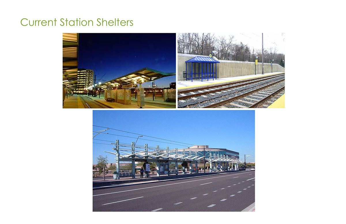 train station  shelter  light rail green space