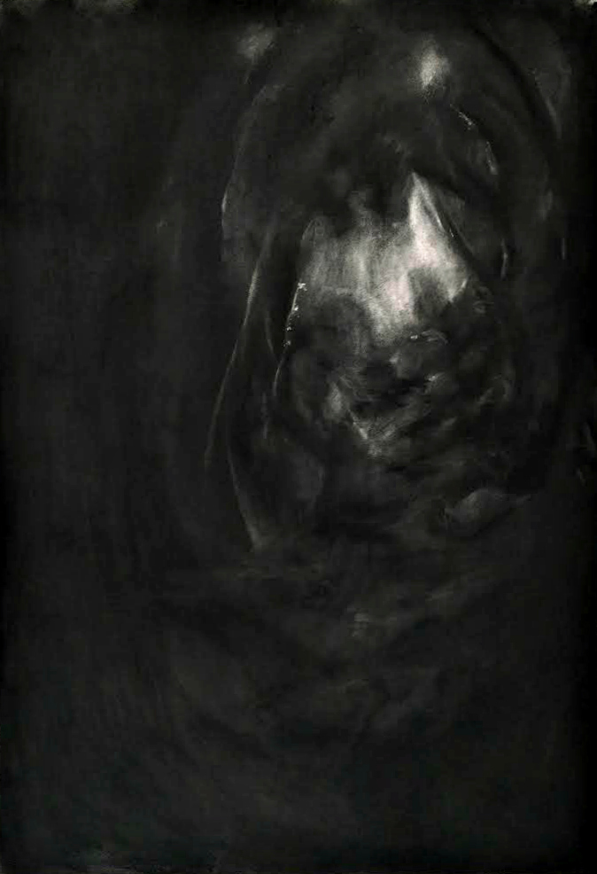 charcoal Drawing  landscapes cityscapes Ireland baullyvaughn myths dark nocturnal landscapes