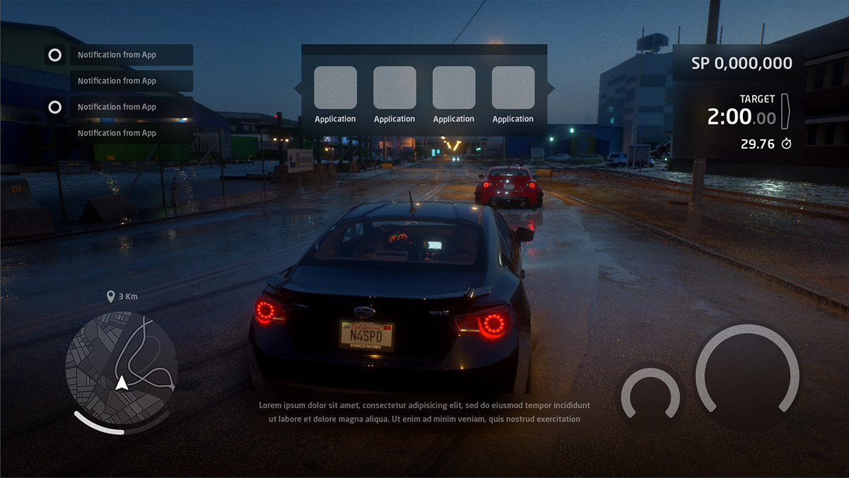 UI nfs design Games