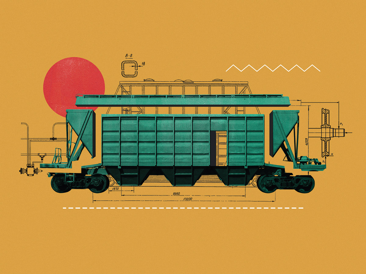 railway manufacturer color Blueprint wagon blue red Sun Digital Art  arhitecture