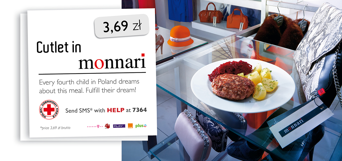 Polish Red Cross hunger childhood luxury Shops social awarness Advertising 