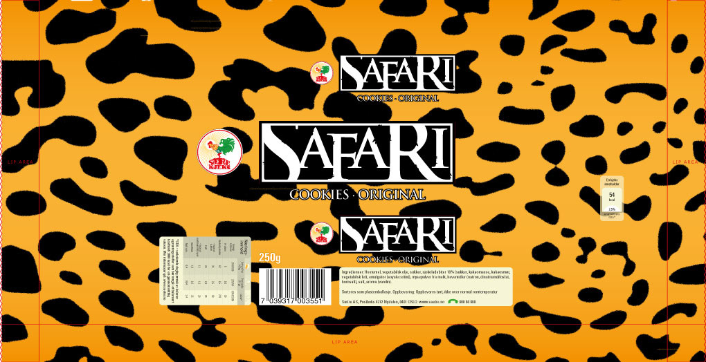Safari Cookies Sætre logo brand safari chocolate cookies pattern 3D concept inspire