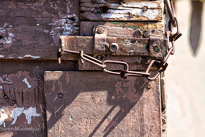 Doors  abstract colorful metal Painted Armenia Yerevan rusty old