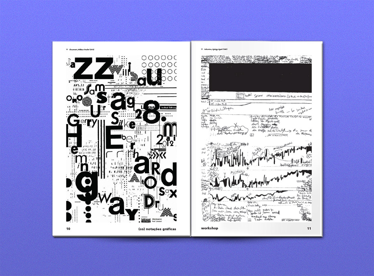 graphic design editorial notation Workshop movement rhythm John Cage Troxler Form scheme Audition sound dimension Editor
