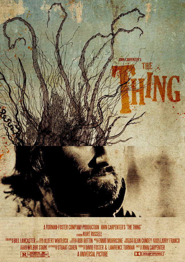 the thing John Carpenter horror Poster Design film poster movie poster Kurt Russell