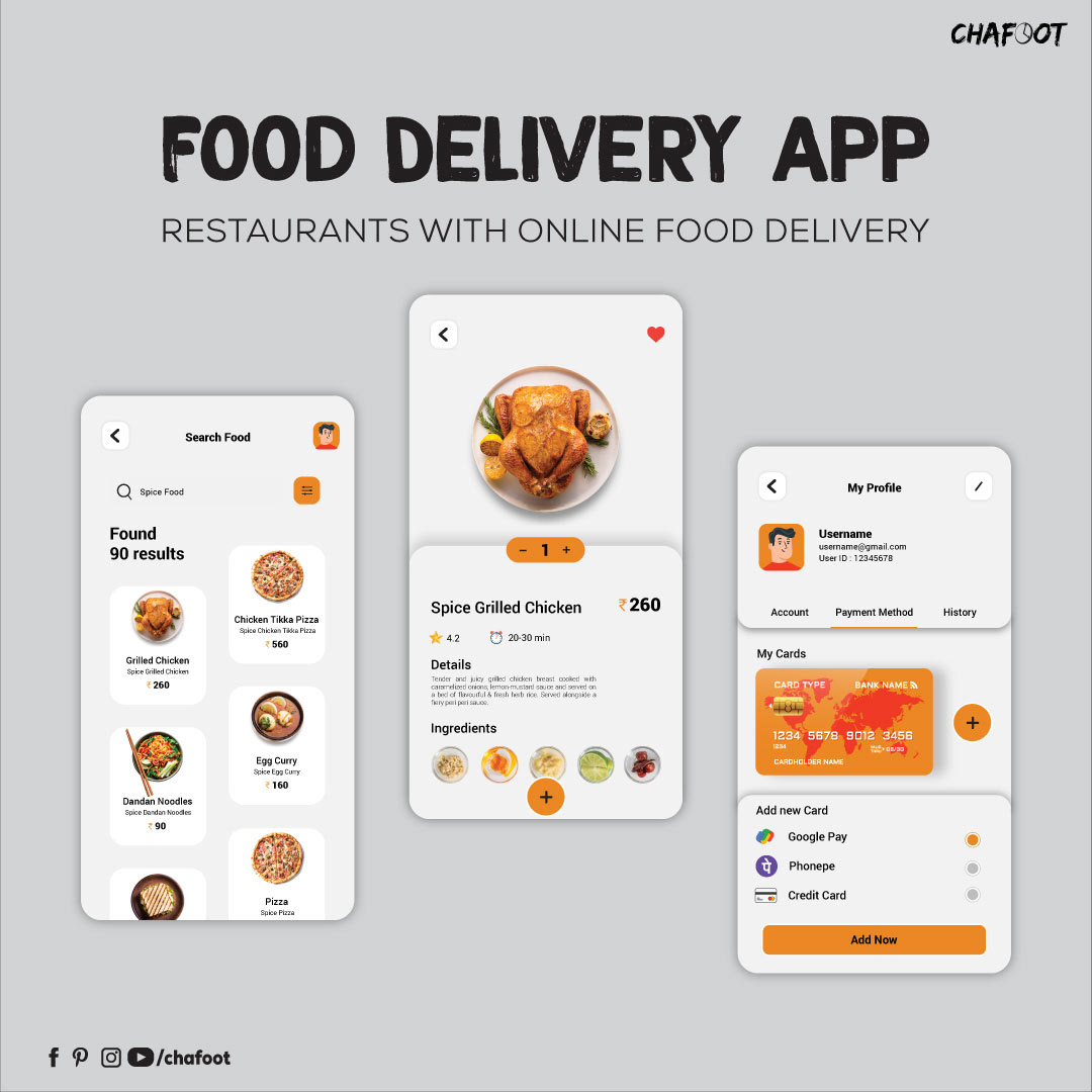 Check this food design specially designed to attract users, keeping in mind navigation, colours.