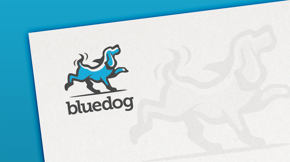 dog logo mersad comaga blue
