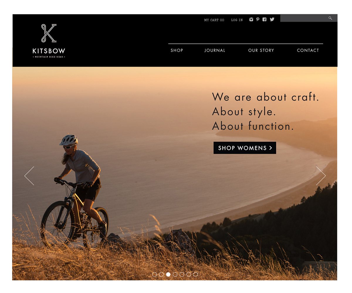 Kitsbow mountainbiking responsivedesign responsivewebdesign webbranding premium premiumdesign modern timeless UserExperience Interface California alexandrarubindesign
