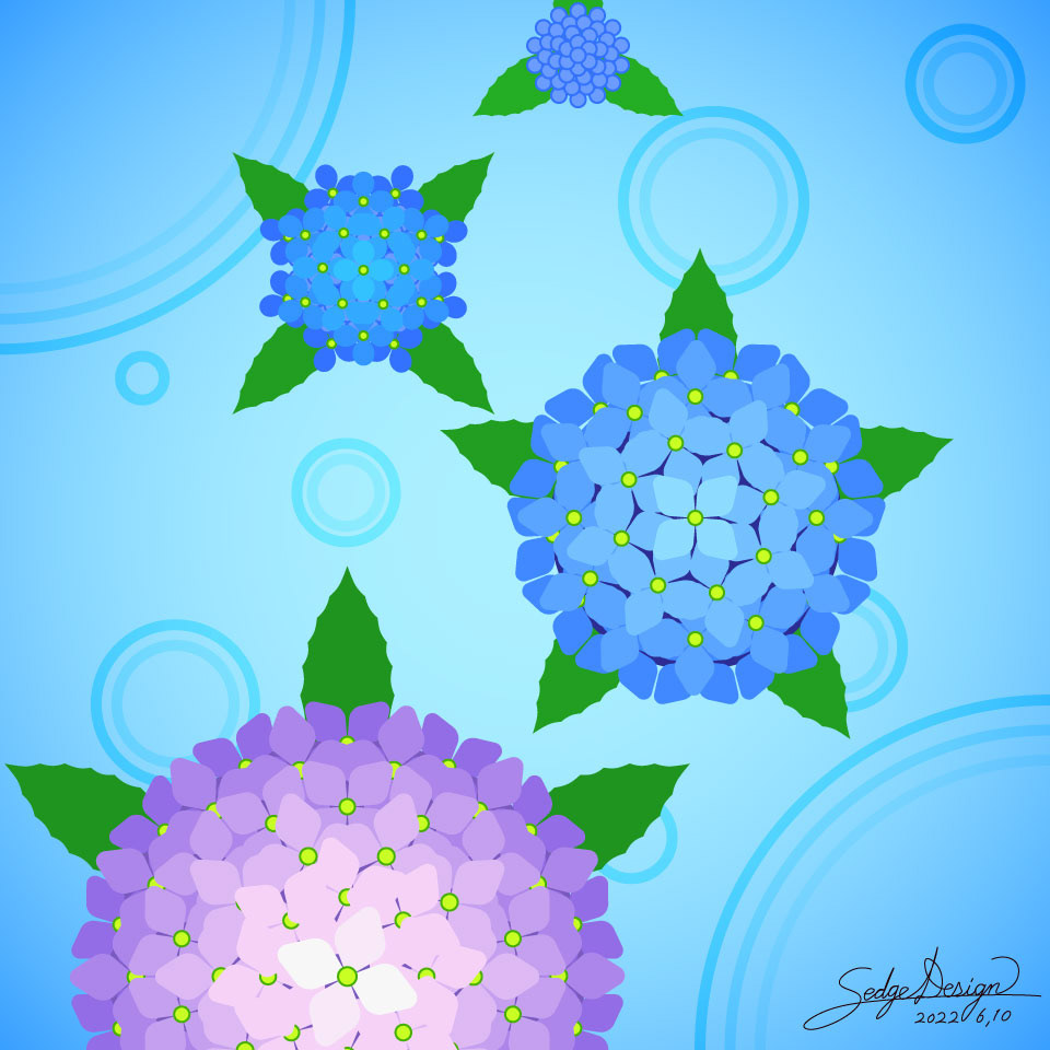 Flowers graphicdesign hydrangea Illustrator illustratoronipad
