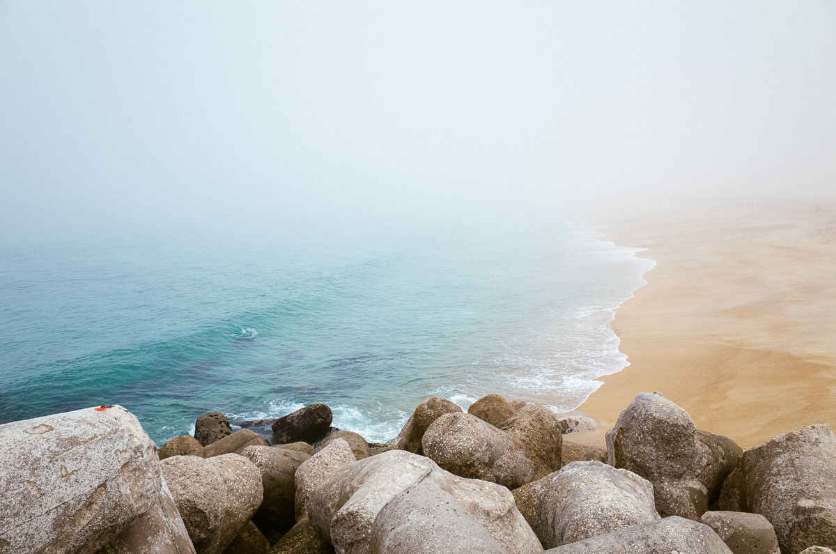 beach clouds Coast FINEART fog Landscape Minimalism Nature Portugal sea