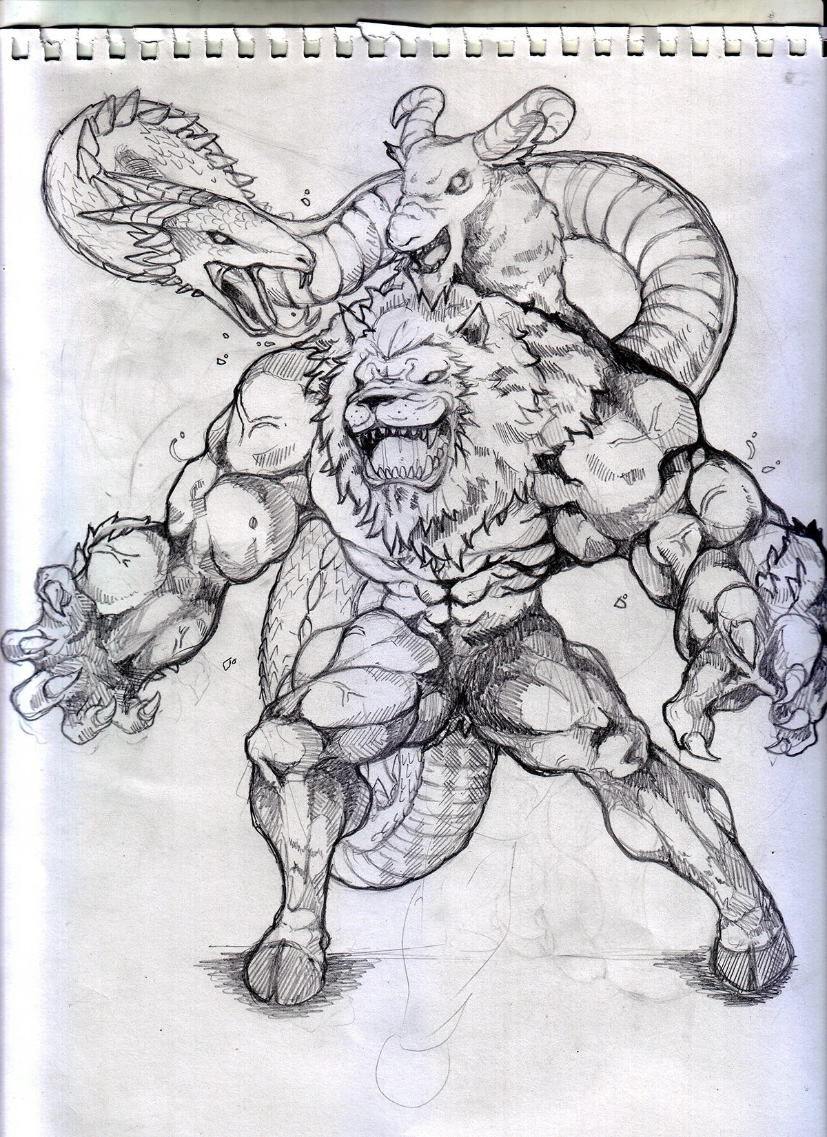 chimera monster design creature Legendary monster
