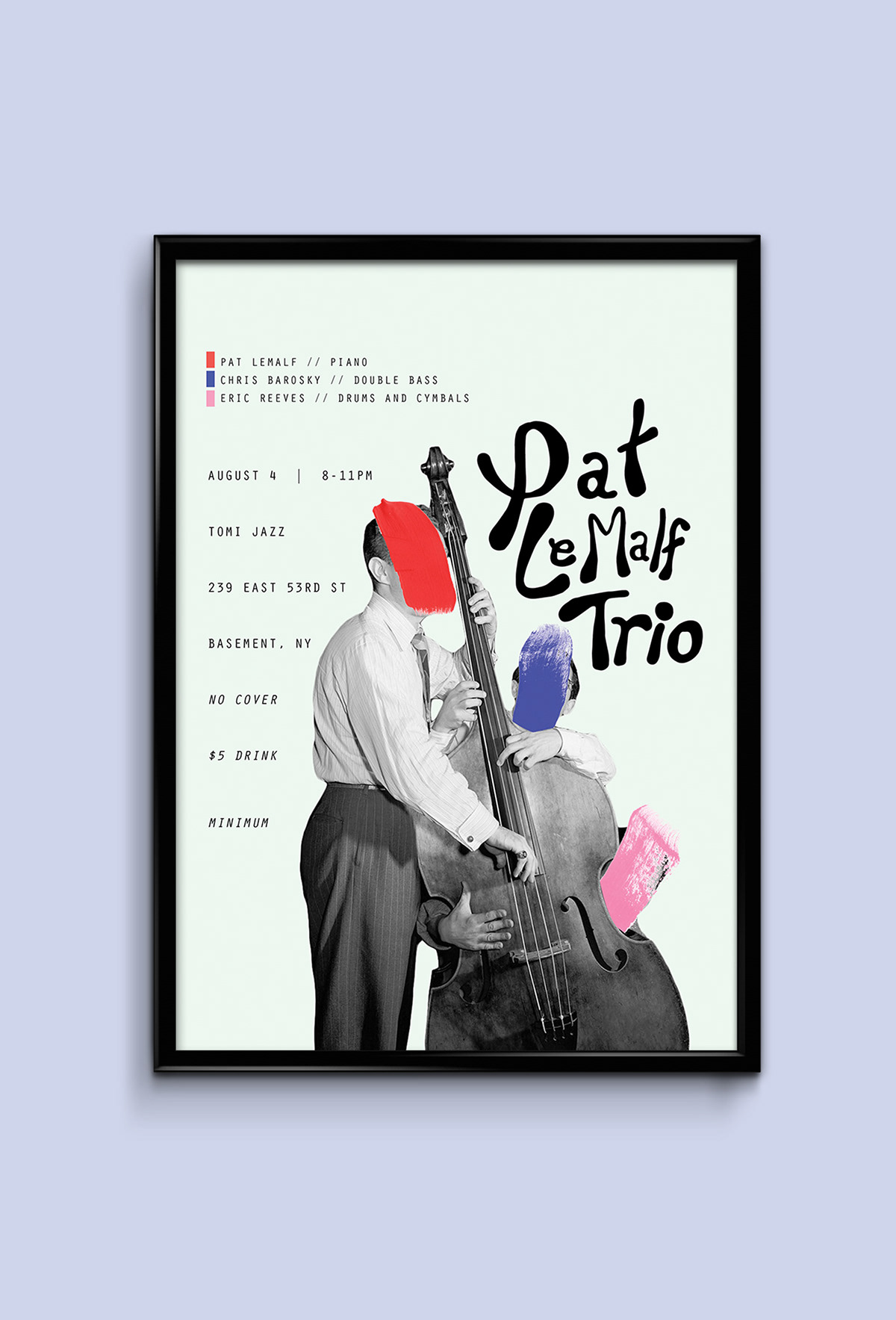 print poster Event concert jazz collage design graphic Event Poster concert poster type hand drawn type
