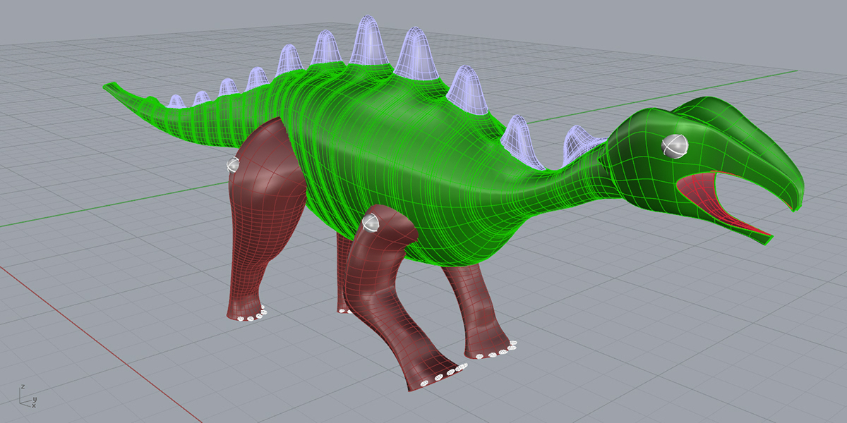 Render Dinosaur design Computer Rhino toy