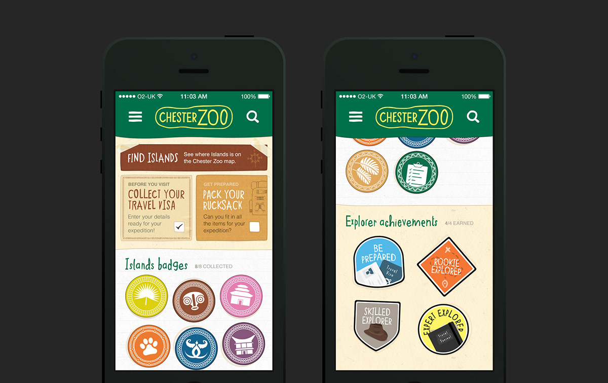 iphone app design ios android mobile zoo Interface Badges map